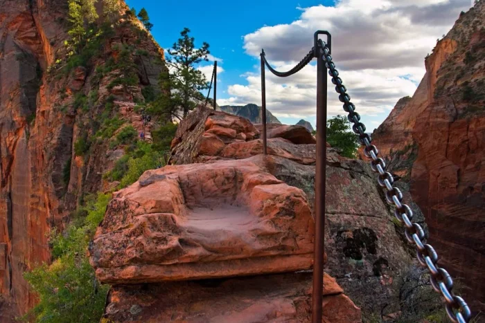 Angels Landing chain section in Zion National Park
