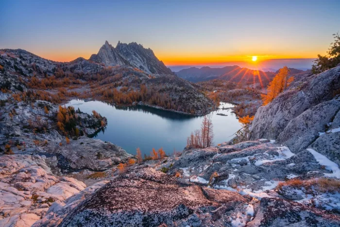 Turquoise alpine lakes in the Core Enchantments