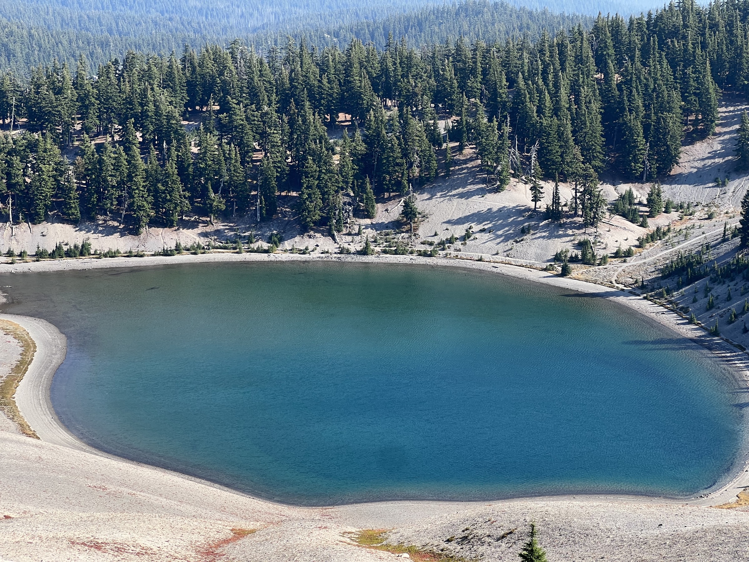 Moraine Lake viewed from the South Sister climbers trail in the Three Sisters Wilderness, Oregon