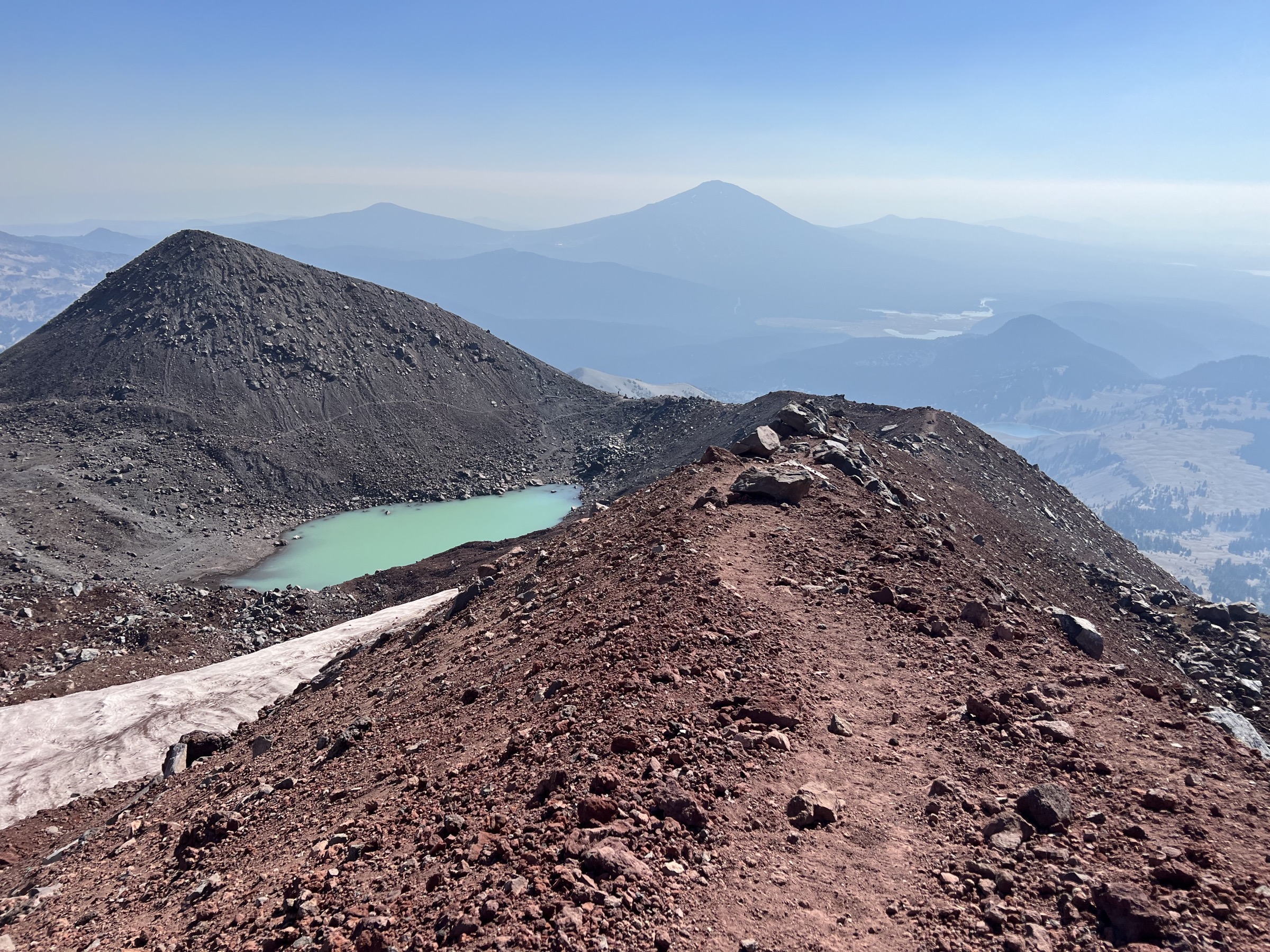 Teardrop Lake in the summit crater of South Sister, the highest lake in Oregon