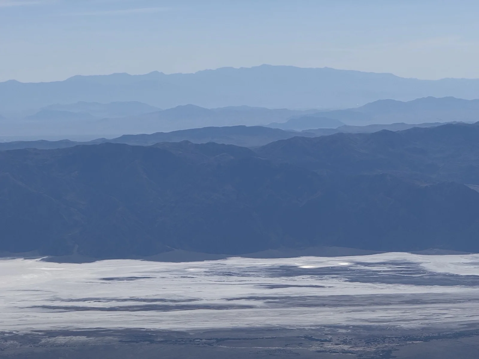 Badwater Basin and Black Mountains from the summit